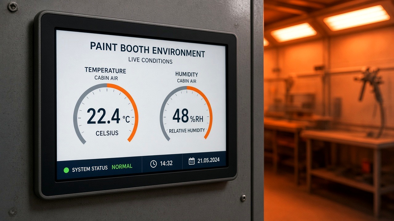 ) p20 p3 Kabine: 22,4 ° C und 48% RH in Echtzeit, normaler Systemstatus